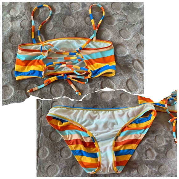 The Bikini Lab Stripped Swim Suit - Picture 2 of 7